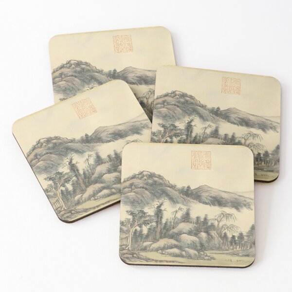Item preview, river and pine in the misty mountain  designed and sold by Paper & Pine .