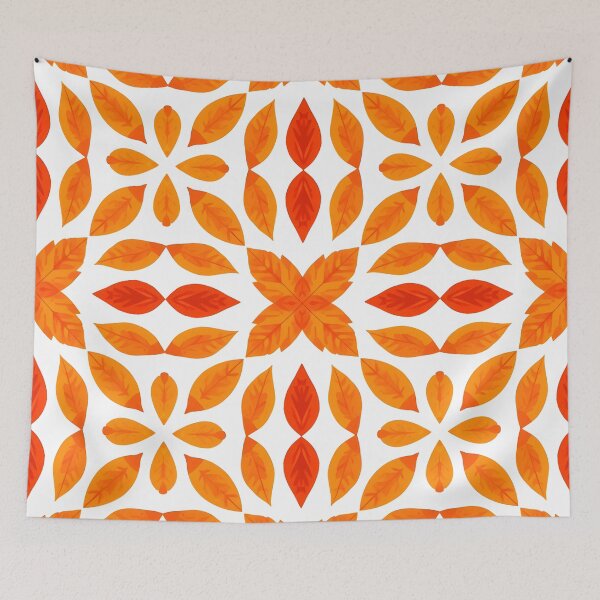 Item preview, Autumn Leaves Geometric Pattern designed and sold by Luna-Flow.