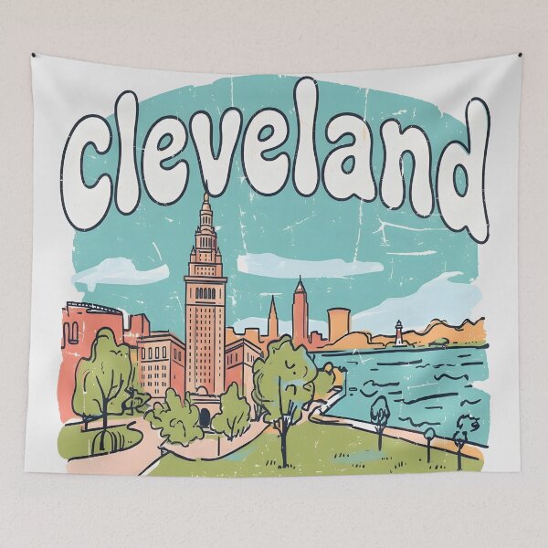 Item preview, Cleveland Ohio Skyline Simple City designed and sold by HowToCanadian.