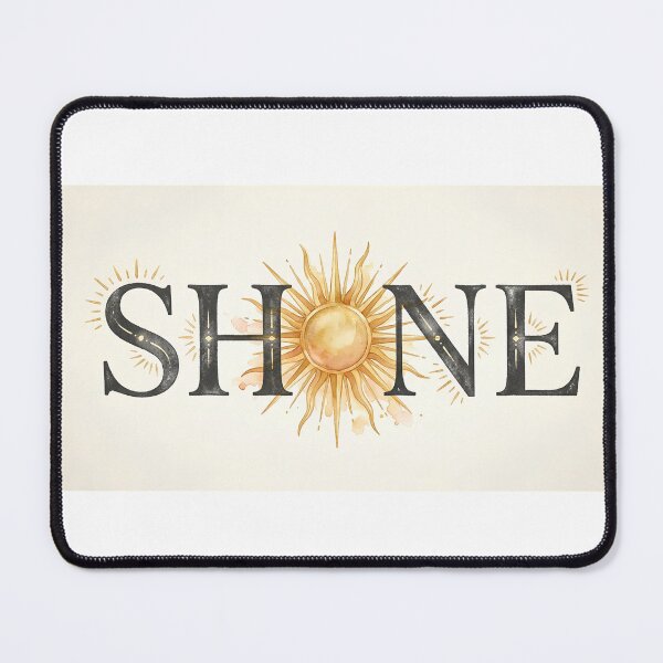 Item preview, SHINE Sun Typography Watercolor Golden Light Positive Wall Art designed and sold by Presshue.