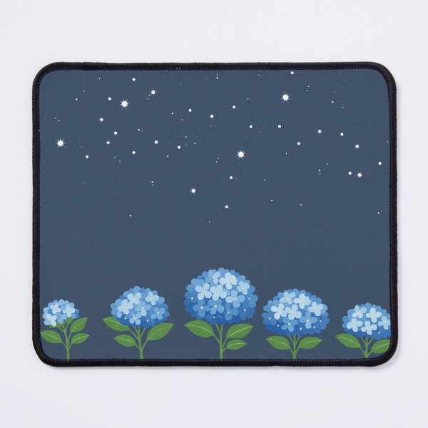 Item preview, Midnight Garden Starry Hydrangea Border Aesthetic designed and sold by MOONLIT MIRAGE.