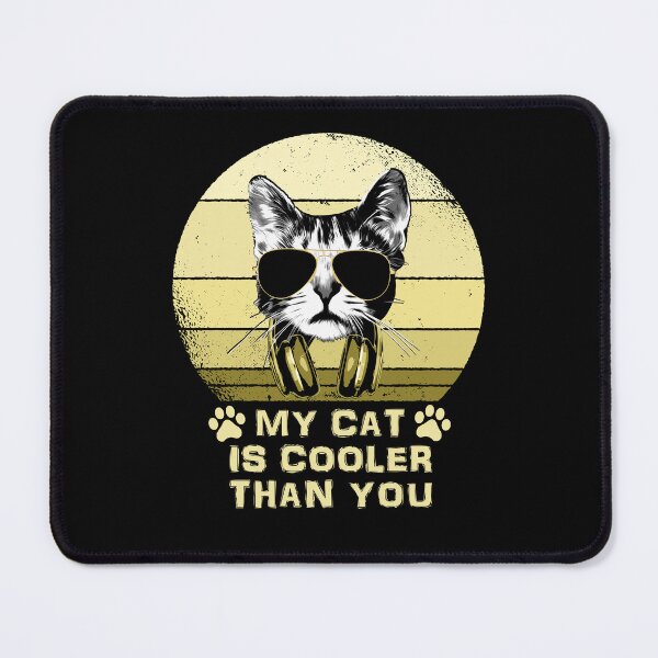 Item preview, My Cat Is Cooler Than You Feline Sunglasses Headphones designed and sold by marke770.