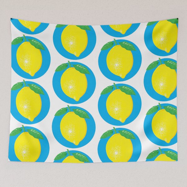 Item preview, lemon in a blue dot designed and sold by RebelArt Designs.