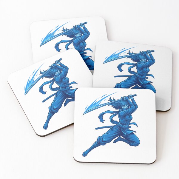 Item preview, Blue Shadow Kunoichi – Ninja Warrior Art designed and sold by blindninja.