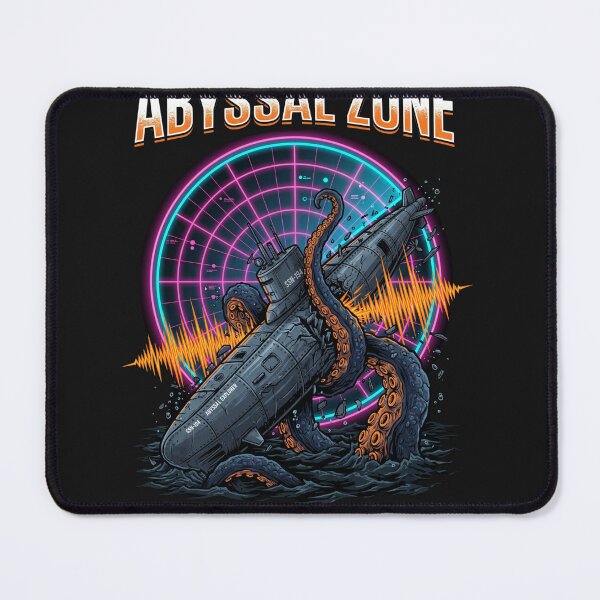 Item preview, Retro Synthwave Submarine Attack Kaiju Deep Ocean Art designed and sold by Tel A Pet.