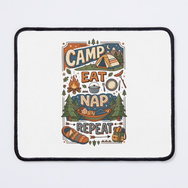 Item preview, Camp Eat Nap Repeat - Funny Outdoor Camping Lifestyle Design designed and sold by PGRprint.