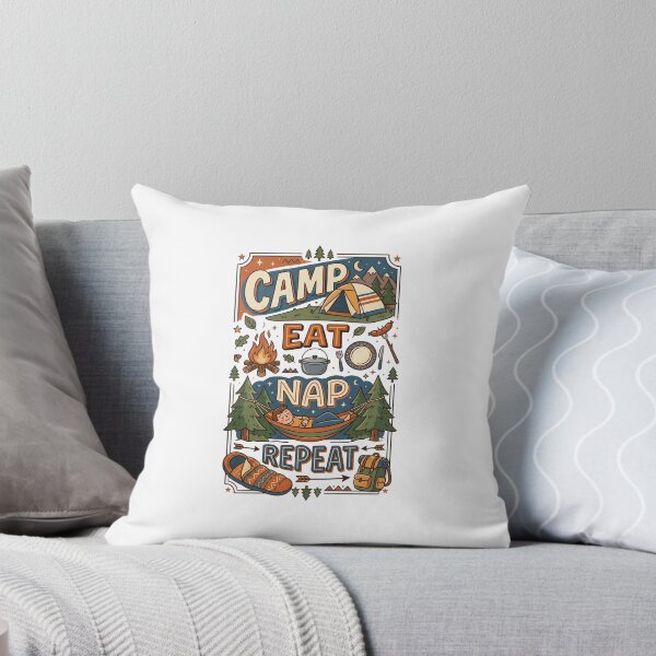 Item preview, Camp Eat Nap Repeat - Funny Outdoor Camping Lifestyle Design designed and sold by PGRprint.