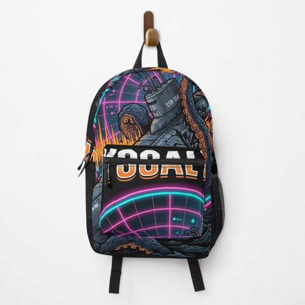 Item preview, Retro Synthwave Submarine Attack Kaiju Deep Ocean Art designed and sold by Tel A Pet.