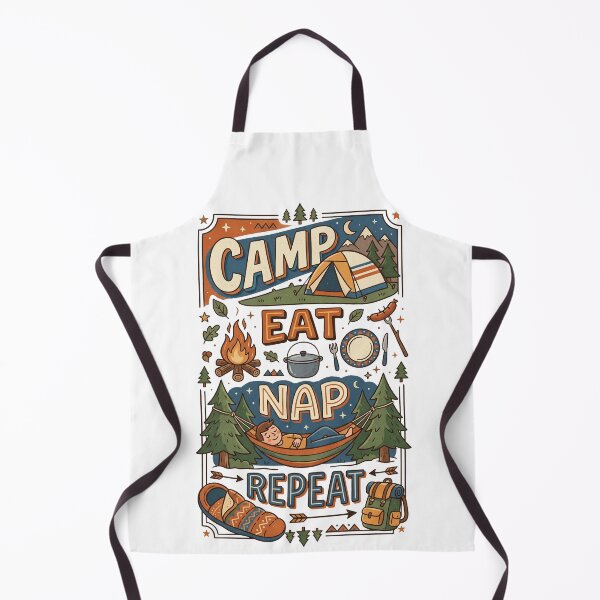 Item preview, Camp Eat Nap Repeat - Funny Outdoor Camping Lifestyle Design designed and sold by PGRprint.