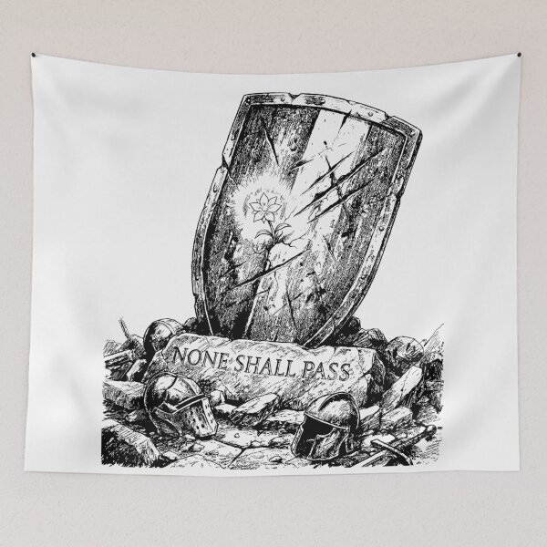 Item preview, Battered Greatshield Barricade - Soulslike Game Art designed and sold by bapupa.