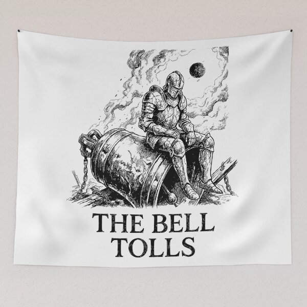 Item preview, Crumbling Bell Tower Sentinel - Soulslike Game Art designed and sold by bapupa.