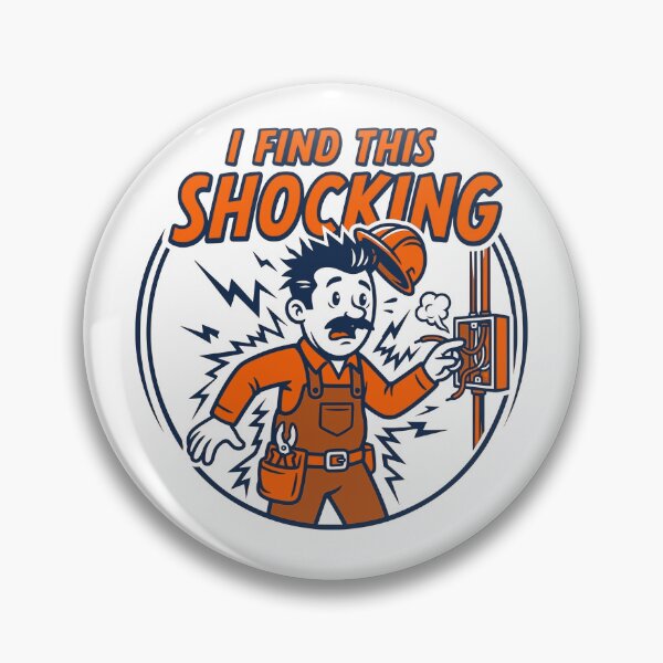 Item preview, I Find This Shocking - Funny Retro Electrician Cartoon Gift designed and sold by Sekla-Studio.
