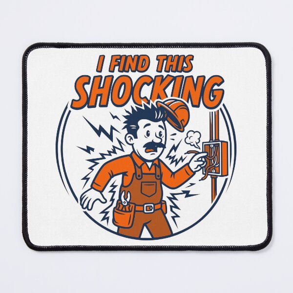 Item preview, I Find This Shocking - Funny Retro Electrician Cartoon Gift designed and sold by Sekla-Studio.