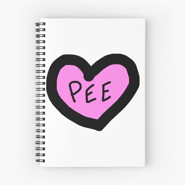 Item preview, Funny ‘pee’ heart sticker pink and black designed and sold by BeesBarn.