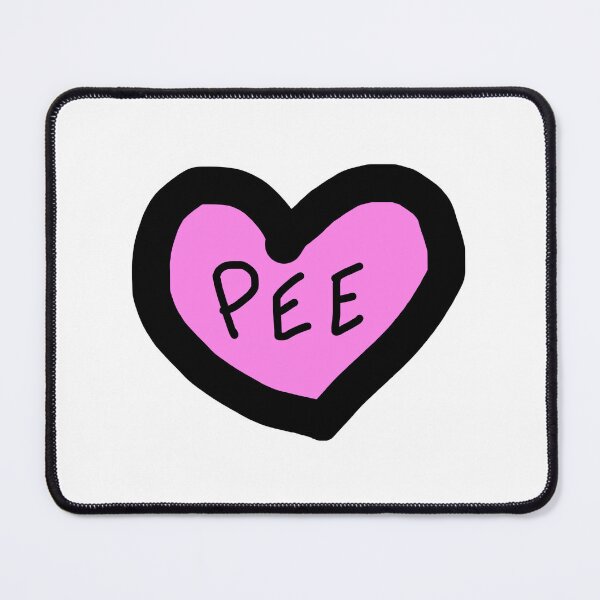 Item preview, Funny ‘pee’ heart sticker pink and black designed and sold by BeesBarn.