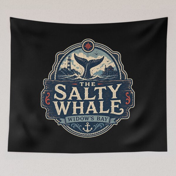 Item preview, Widow's Bay Horror Aesthetic Retro Travel Art designed and sold by trailblazer-tee.