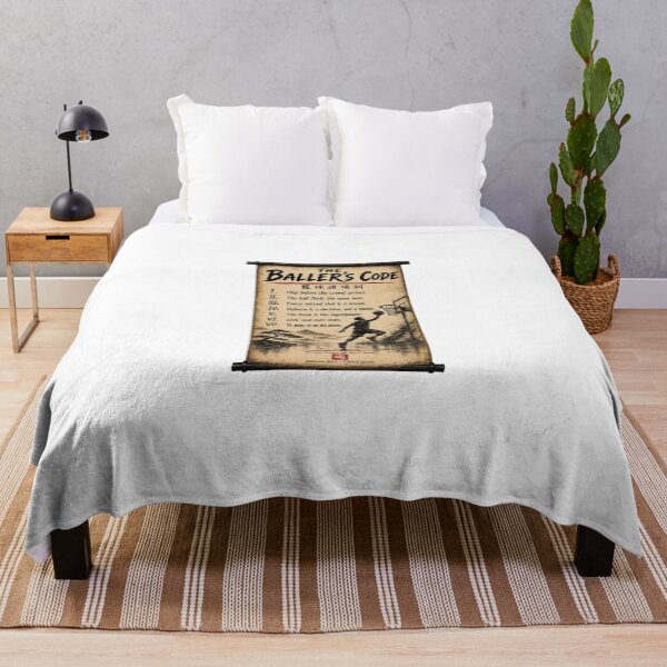 Item preview, The Baller's Code Seven Laws Japanese Scroll Basketball Motivation Wall Art designed and sold by Locker39.