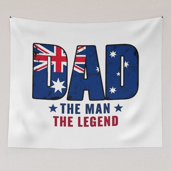 Item preview, Australian Dad The Man The Legend | Aussie Flag Father's Day Gift | Proud Aussie Dad Apparel designed and sold by SideKickCreates.