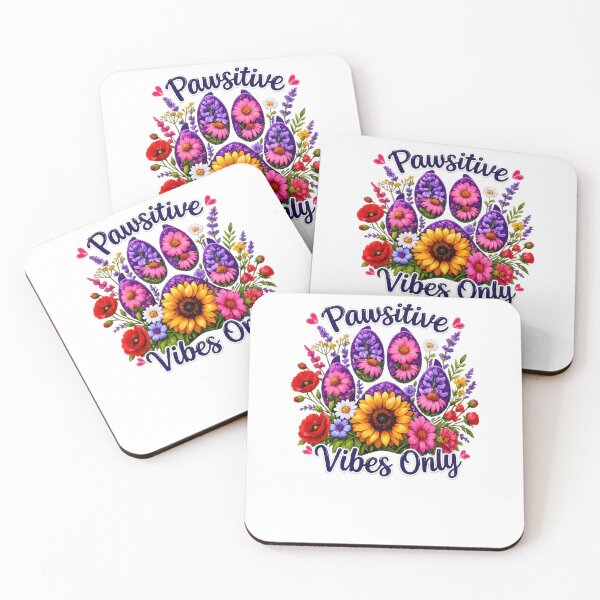 Item preview, Pawsitive Vibes Only , Cute Dog Paw Positive Quote for Dog Lovers designed and sold by GGAUL.