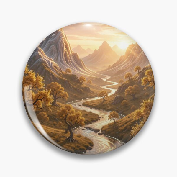 Item preview, Mystic Golden Valley with Light, Mountains and Autumn Energy designed and sold by FotoworldEdel.
