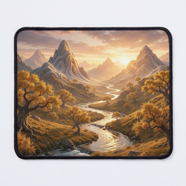 Item preview, Mystic Golden Valley with Light, Mountains and Autumn Energy designed and sold by FotoworldEdel.