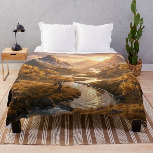 Item preview, Mystic Golden Valley with Light, Mountains and Autumn Energy designed and sold by FotoworldEdel.