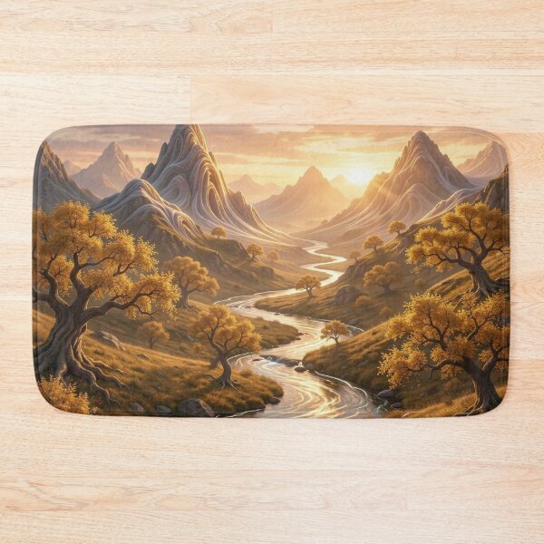 Item preview, Mystic Golden Valley with Light, Mountains and Autumn Energy designed and sold by FotoworldEdel.