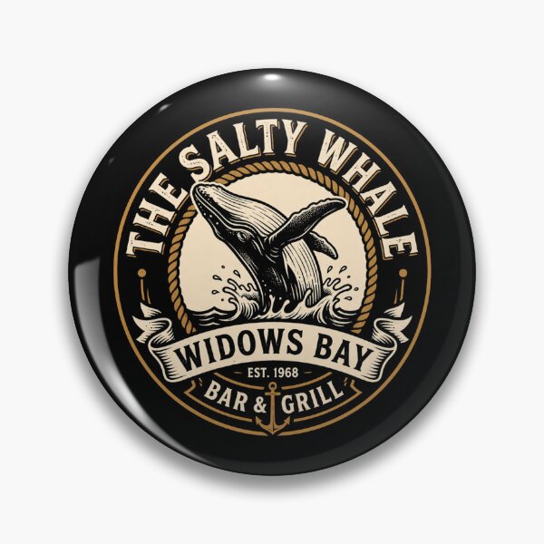 Item preview, Widow's Bay Horror Aesthetic Retro Travel Art, The Salty Whale designed and sold by trailblazer-tee.