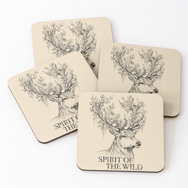 Item preview, Flowering Antler Spirit Stag - Enchanted Forest designed and sold by bapupa.