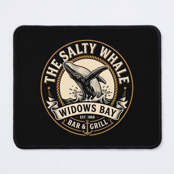 Item preview, Widow's Bay Horror Aesthetic Retro Travel Art, The Salty Whale designed and sold by trailblazer-tee.