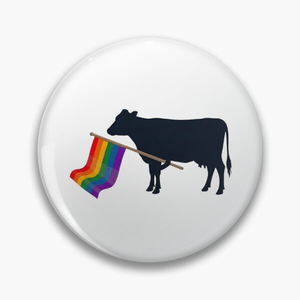 Item preview, Pride Cow Carrying Rainbow Flag – Love, Equality and Acceptance Colorful Cow Design designed and sold by Trendesigne.