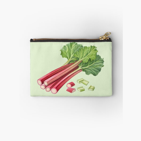 Item preview, Fresh Rhubarb Stalks and Cut Pieces – Isolated Cutout Botanical Food Image designed and sold by EmeraldeaArt.