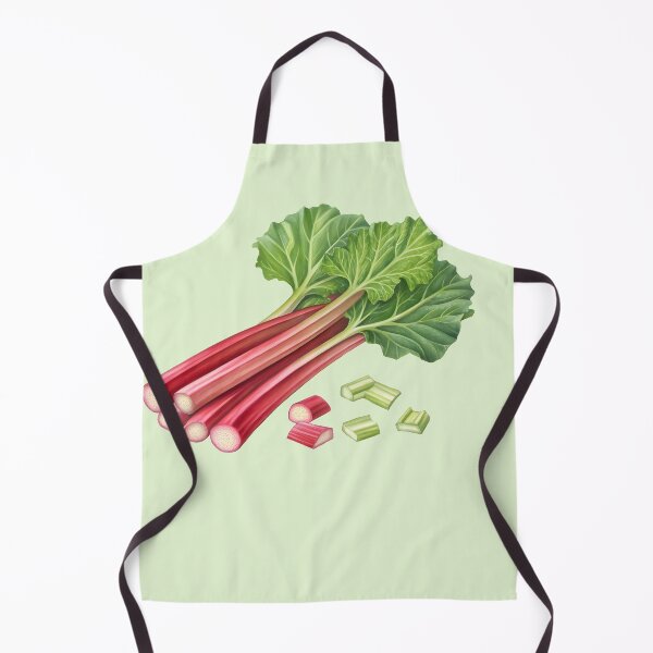 Item preview, Fresh Rhubarb Stalks and Cut Pieces – Isolated Cutout Botanical Food Image designed and sold by EmeraldeaArt.