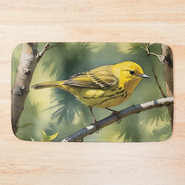 Item preview, Yellow Warbler Watercolor Wildlife Bird Art designed and sold by MaverlyShop.