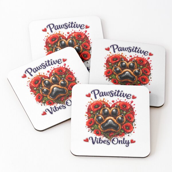Item preview,  Pawsitive Vibes Only , Cute Dog Paw Positive Quote for Dog Lovers designed and sold by GGAUL.