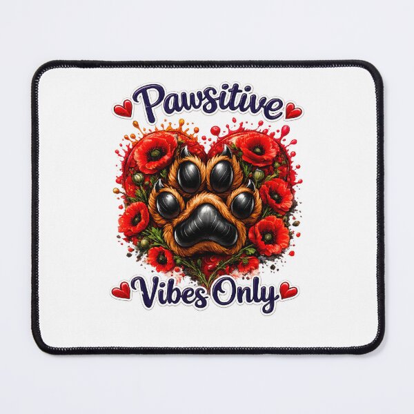 Item preview, Pawsitive Vibes Only , Cute Dog Paw Positive Quote for Dog Lovers designed and sold by GGAUL.