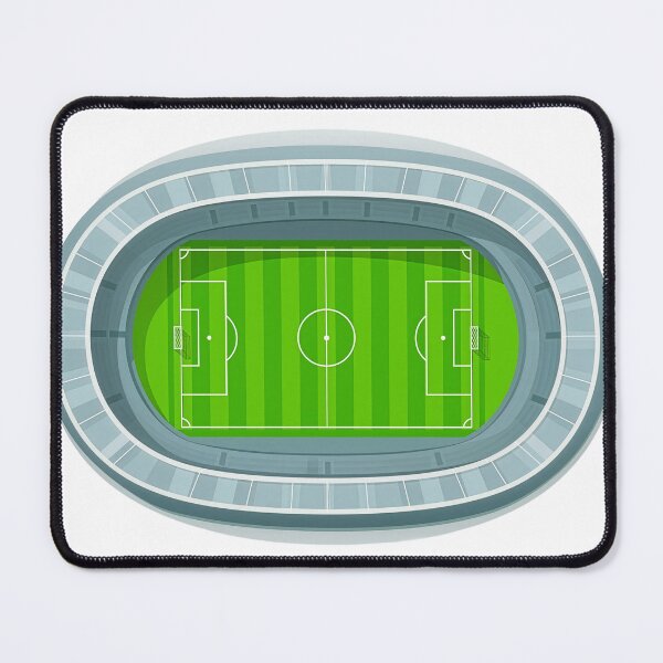 Item preview, Soccer Stadium Top View — Football Pitch Aerial Field Art Print designed and sold by icemanphotos.