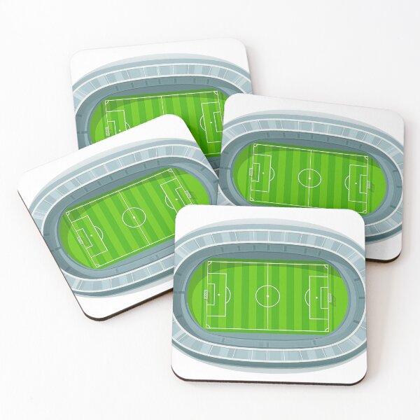 Item preview, Soccer Stadium Top View — Football Pitch Aerial Field Art Print designed and sold by icemanphotos.