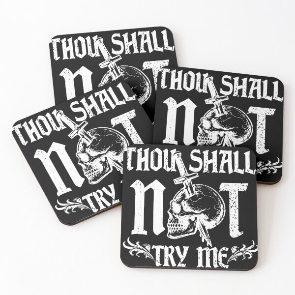Item preview, Thou Shall Not Try Me Skull and Sword Distressed Vintage Design designed and sold by haitrieuic96.