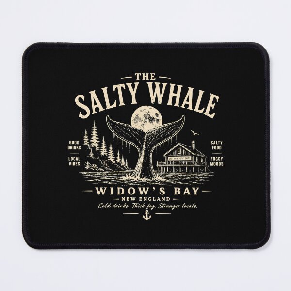 Item preview, The Salty Whale, Widow's Bay Horror Aesthetic Retro Travel Art designed and sold by trailblazer-tee.