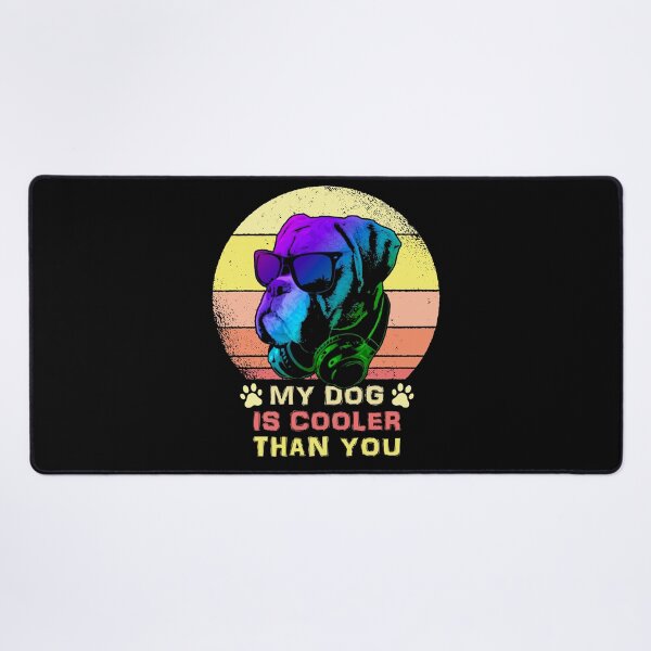 Item preview, My Dog Is Cooler Than You Retro Sunset Dog Lover designed and sold by marke770.