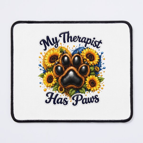 Item preview, My Therapist has paws , Cute Dog Paw Positive Quote for Dog Lovers designed and sold by GGAUL.