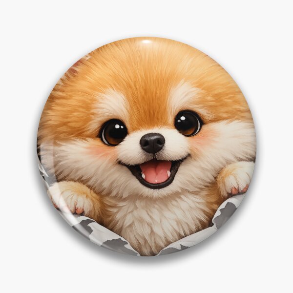 Item preview, Cute Pomeranian Tearing Through Paper – Funny Fluffy Dog Burst Art | Pomeranian Lover Gift designed and sold by irfanshikh.