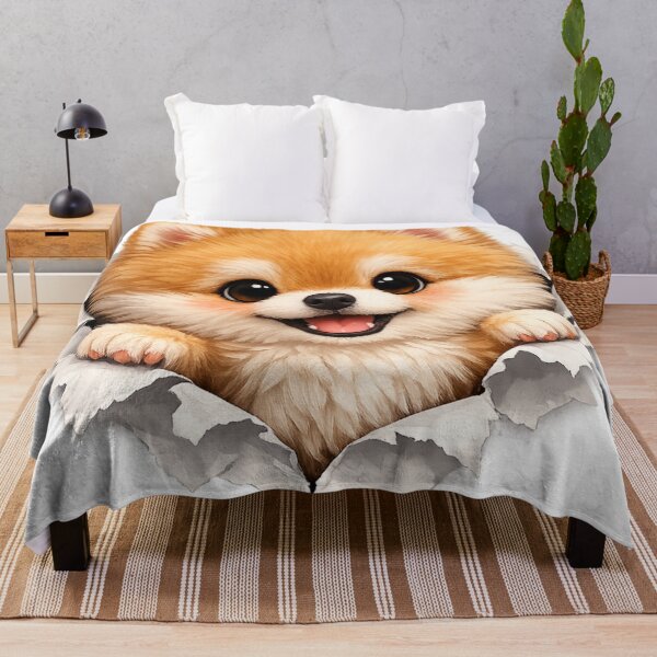 Item preview, Cute Pomeranian Tearing Through Paper – Funny Fluffy Dog Burst Art | Pomeranian Lover Gift designed and sold by irfanshikh.