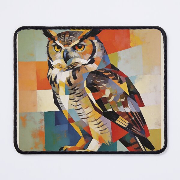 Item preview, Abstract Owl Portrait – Modern Abstract Wildlife Art designed and sold by ARbyCharlie.