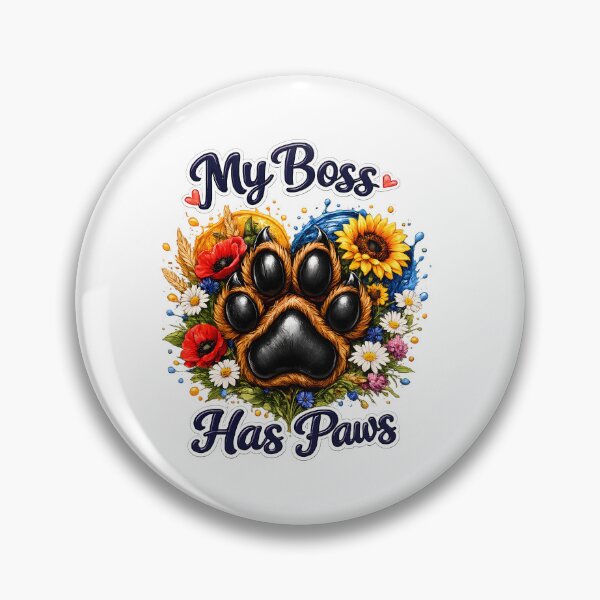 Item preview, My Boss has Paws , Cute Dog Paw Positive Quote for Dog Lovers designed and sold by GGAUL.