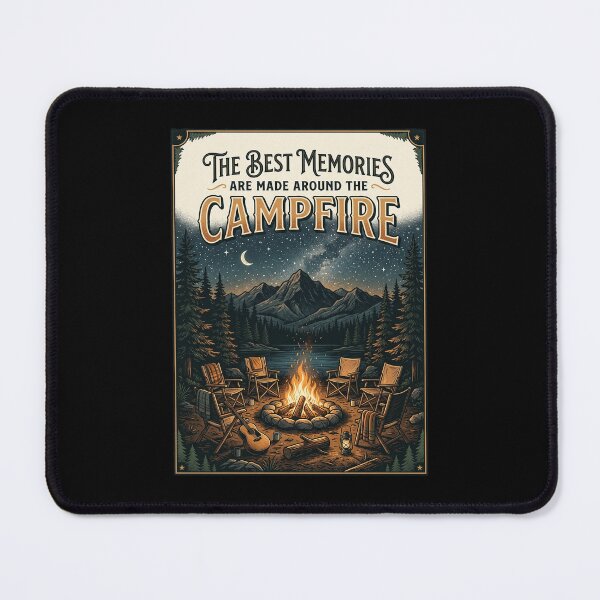 Item preview, The Best Memories Are Made Around The Campfire - Vintage Camping Art designed and sold by PGRprint.