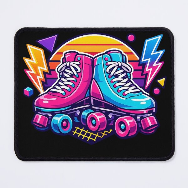 Item preview, Neon Roller Skates — 80s Synthwave Badge Sticker designed and sold by Timeless Junction.