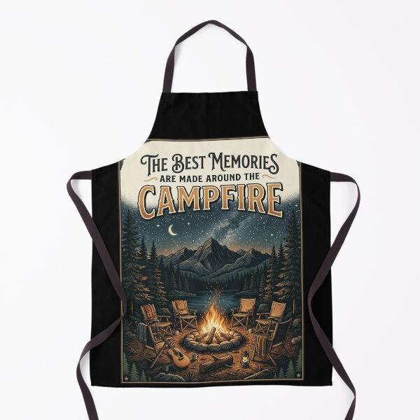 Item preview, The Best Memories Are Made Around The Campfire - Vintage Camping Art designed and sold by PGRprint.