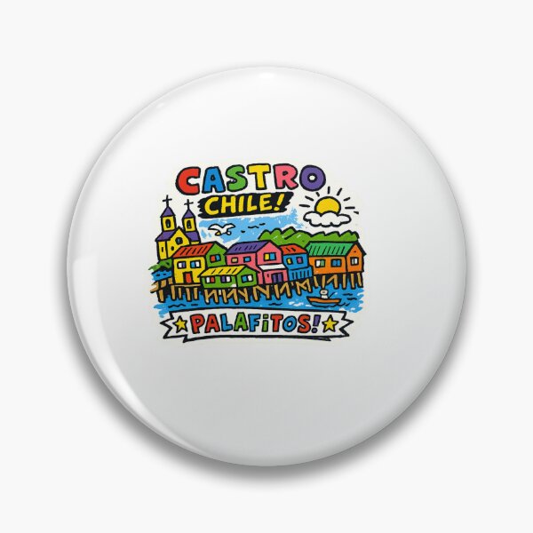 Item preview, Castro Chile Waterfront Sticker designed and sold by Imaginarium of Chaos falcon88 .